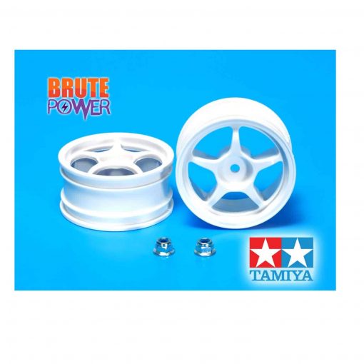llantas de 5 radios blancas Tamiya 26mm