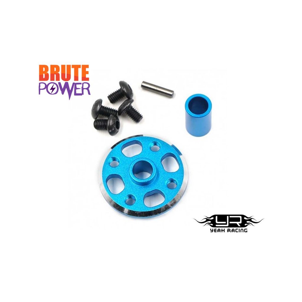 Yeah Racing Supporto Braccio Sospensione In Alluminio Blu Per Tamiya TT-02 (2 Pezzi)