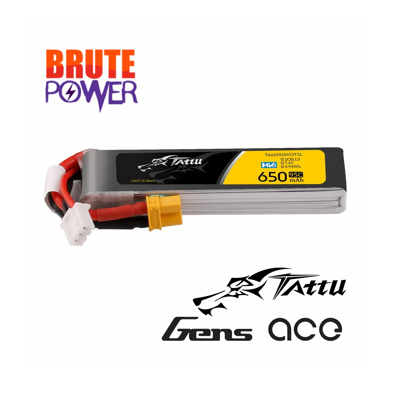 Batería LIPO Tattu 2s 650mAh long pack