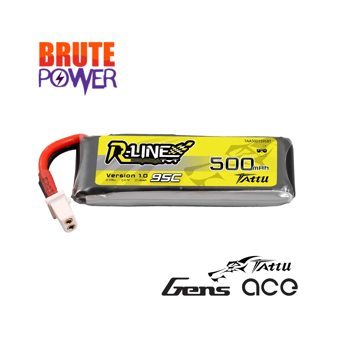 Tattu R-Line 500mAh 3.7V 95C LiPo BT2.0